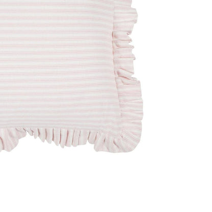 Tick Frill Cushion 50X50 Pink