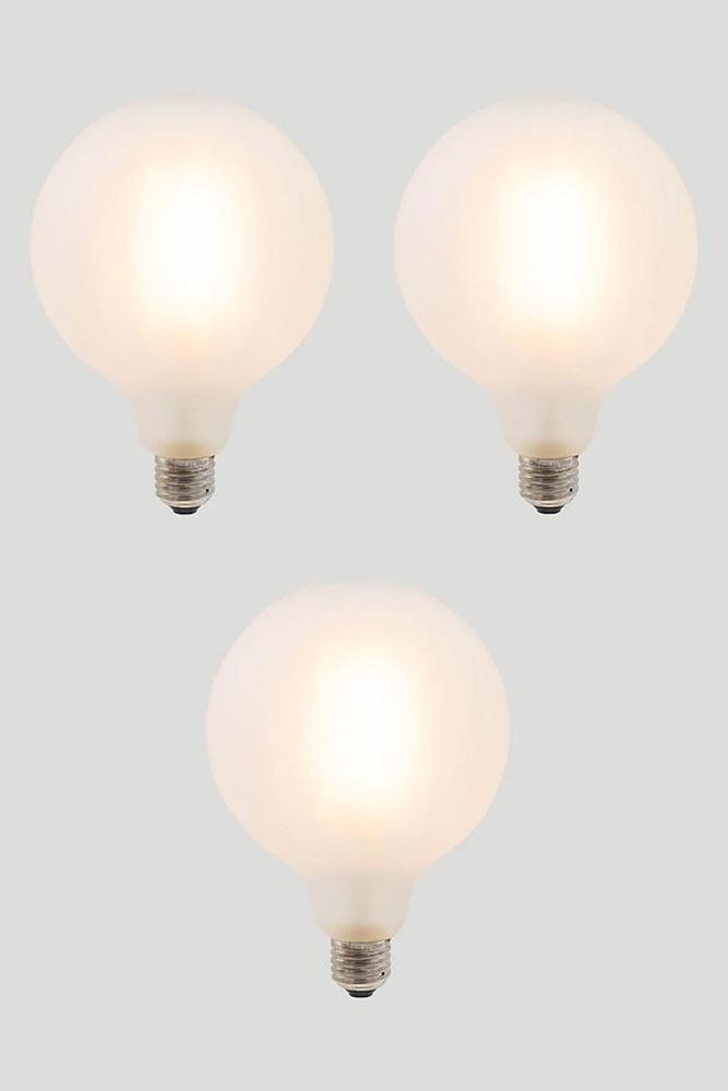 Set Of 3 G125 Led Filament - Porcelain Frosted - 10W E27 2700K