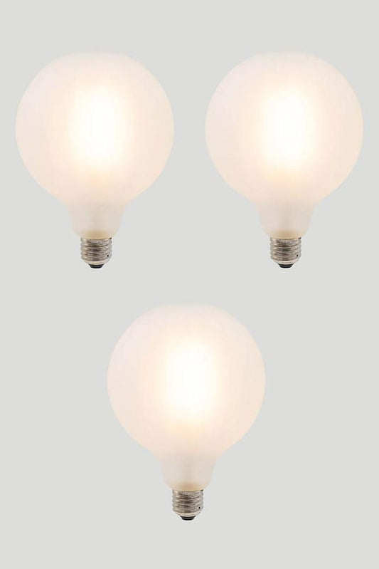Set Of 3 G125 Led Filament - Porcelain Frosted - 10W E27 2700K