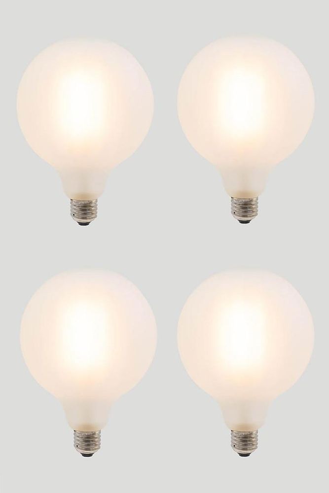 Set Of 4 G125 Led Filament - Porcelain Frosted - 10W E27 2700K