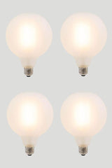 Set Of 4 G125 Led Filament - Porcelain Frosted - 10W E27 2700K