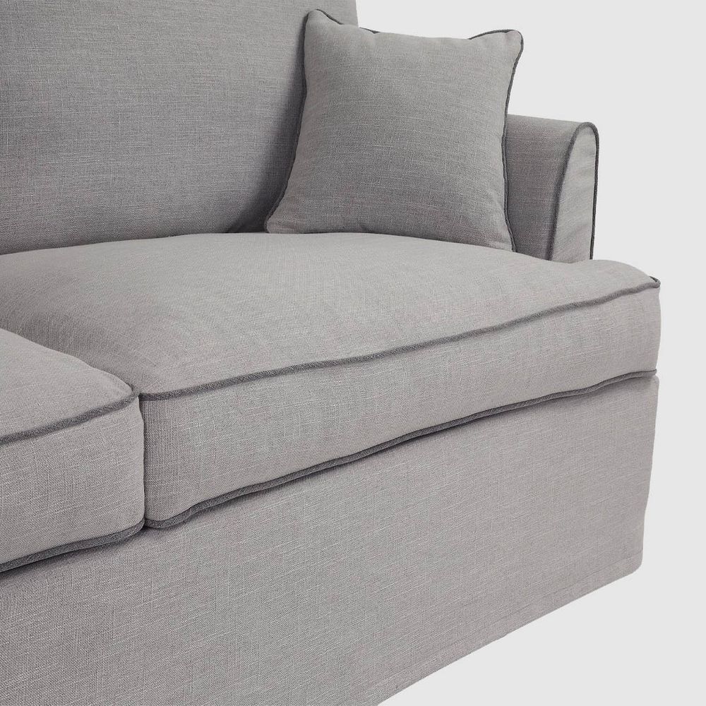 Byron Hamptons 3 Seat Sofa Pebble Grey