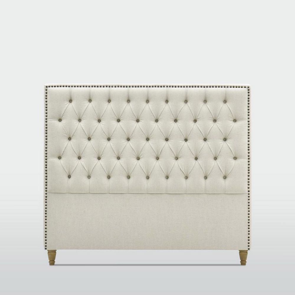 Queenscliff Tufted Bedhead Queen Beige