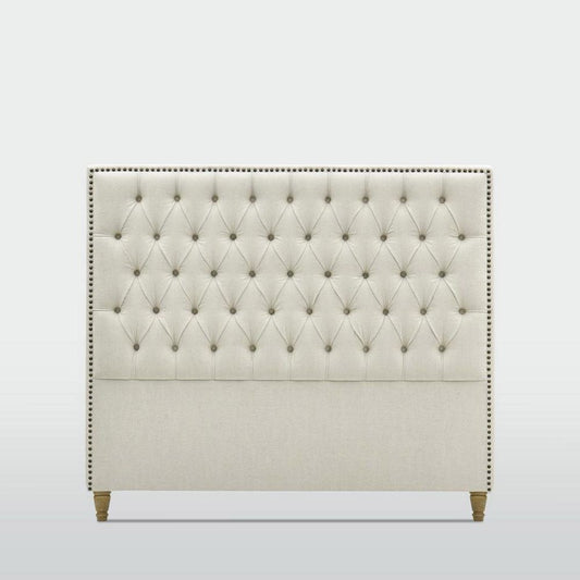 Queenscliff Tufted Bedhead Queen Beige