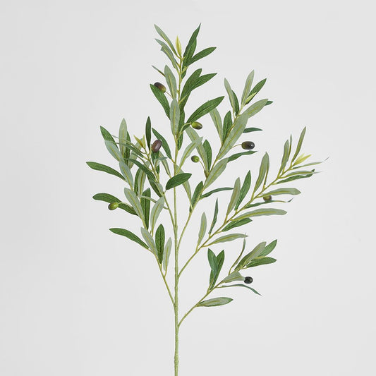Single Olive Spray 89Cm