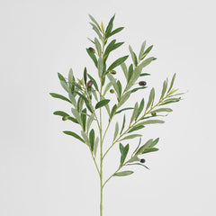 Single Olive Spray 89Cm