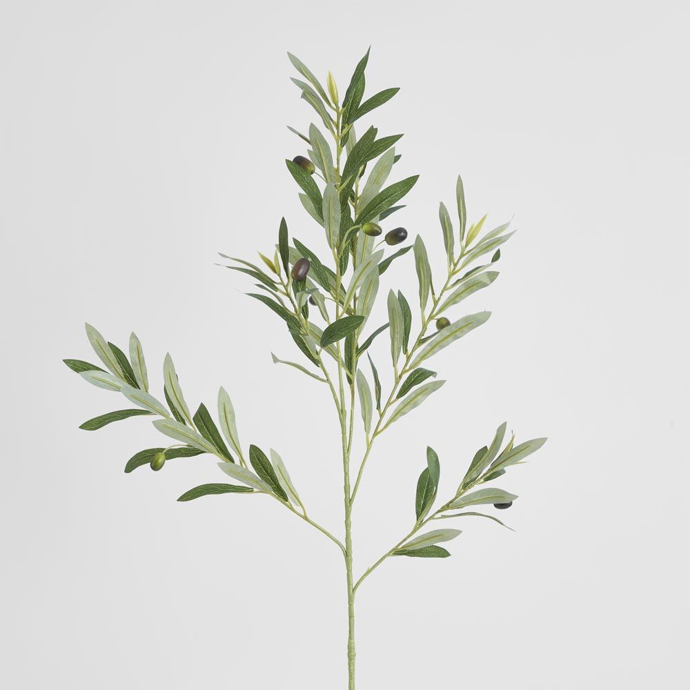 Single Olive Spray 89Cm