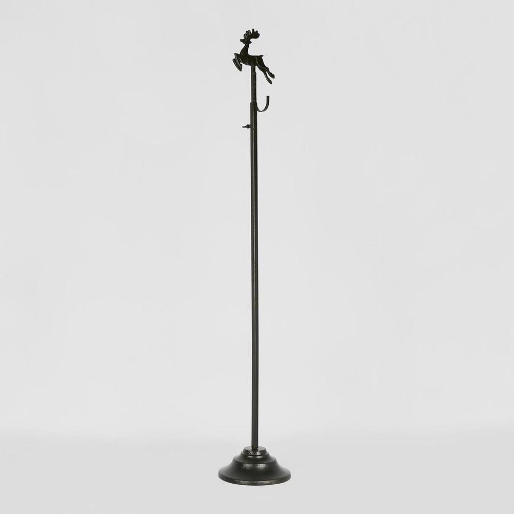 Deer Extendable Wreath Stand Black