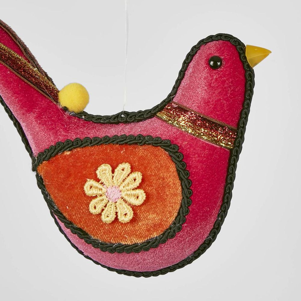 Powers Funky Hanging Bird Pink