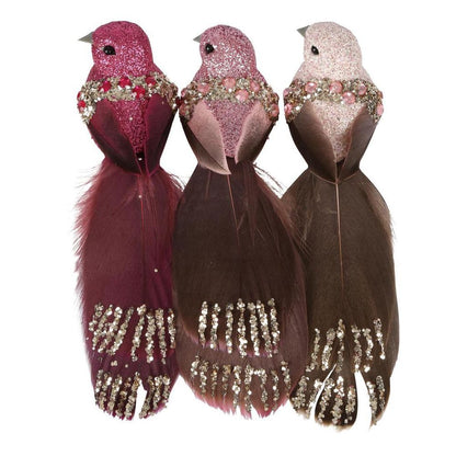 Joule Boxed Set Of Three Clip On Birds Pink