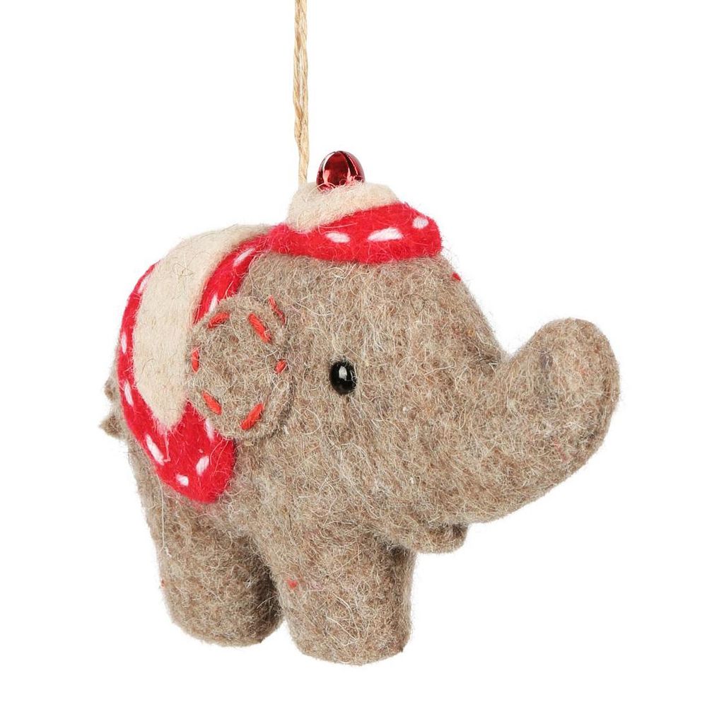 Aboo Felt Hanging Elephant Grey