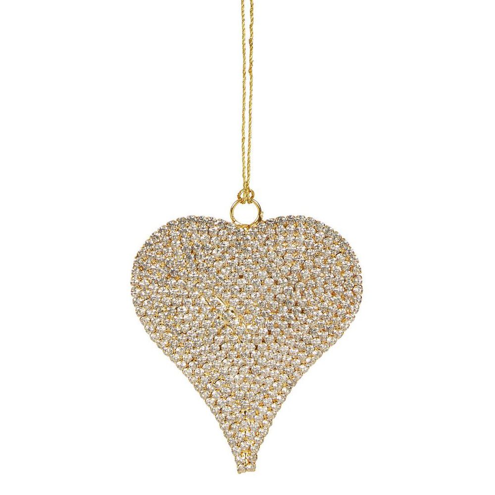 Rhinestone Cowboy Heart Ornament Small