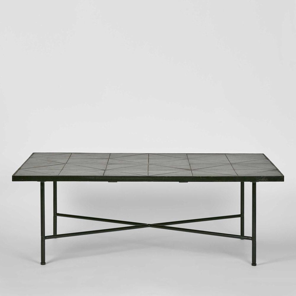 Sheffield Iron/Tiled Coffee Table Black -Outdoor