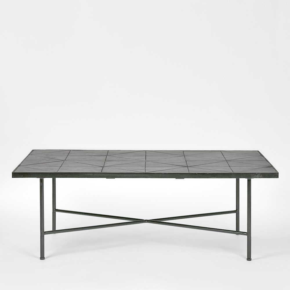 Sheffield Iron/Tiled Coffee Table Black -Outdoor