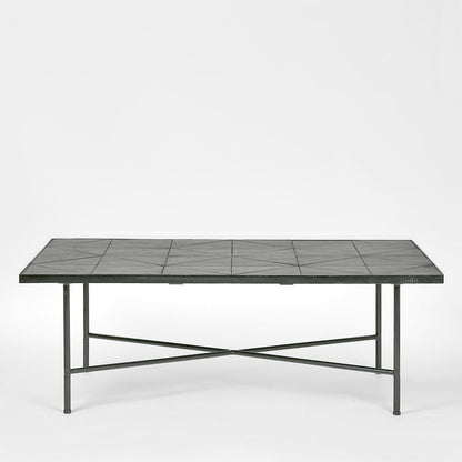 Sheffield Iron/Tiled Coffee Table Black -Outdoor