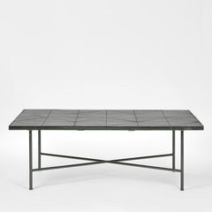 Sheffield Iron/Tiled Coffee Table Black -Outdoor