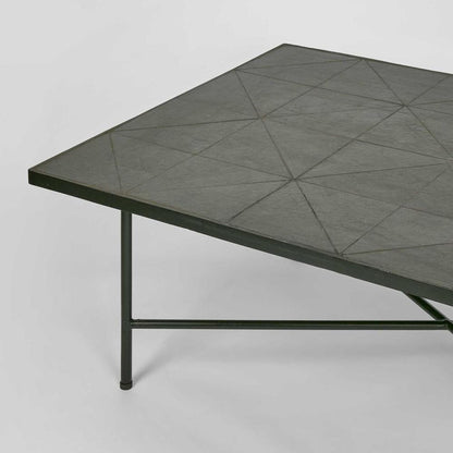 Sheffield Iron/Tiled Coffee Table Black -Outdoor
