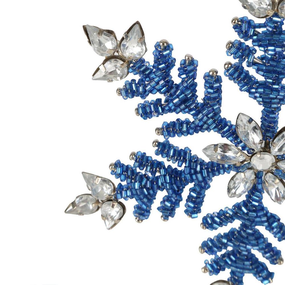 Midnight Beaded Hanging Ornament Blue