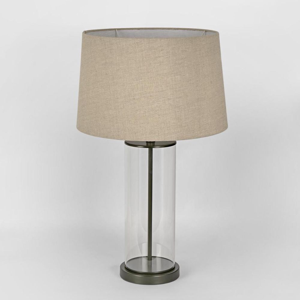 Iris Glass Table Lamp Base Black
