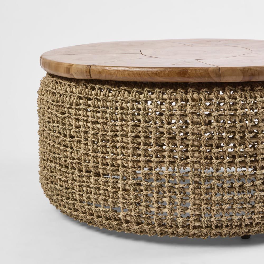 Naves Coffee Table With Teak Top Large