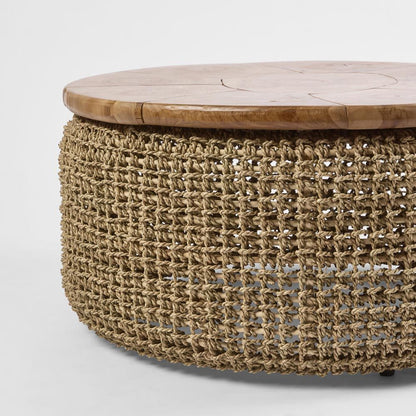 Naves Coffee Table With Teak Top Large