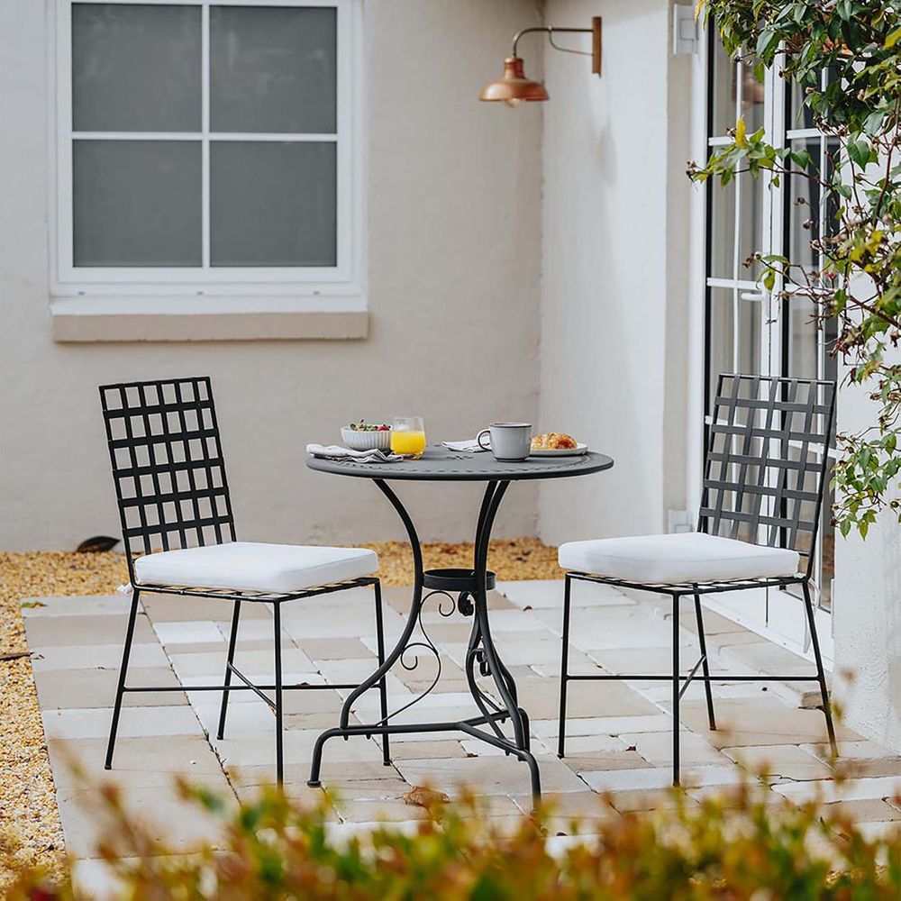 Annabel Round Table 70Cm Black -Outdoor
