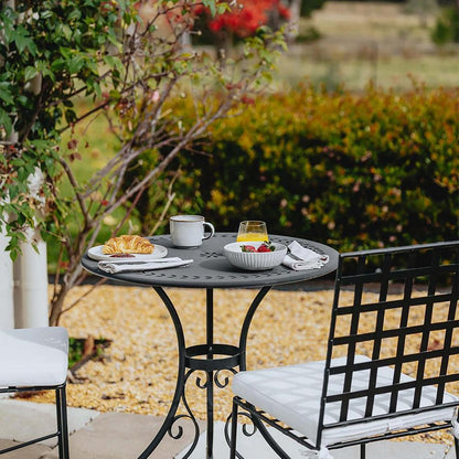 Annabel Round Table 70Cm Black -Outdoor