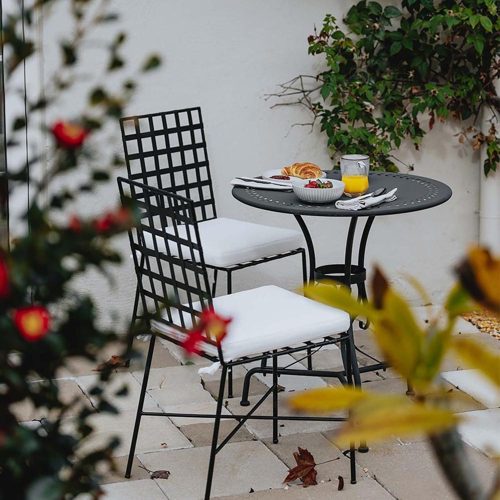 Annabel Round Table 70Cm Black -Outdoor
