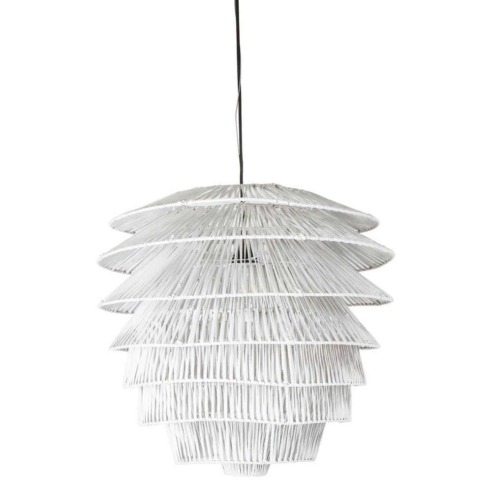 Saba Rattan Ceiling Pendant White