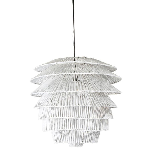 Saba Rattan Ceiling Pendant White