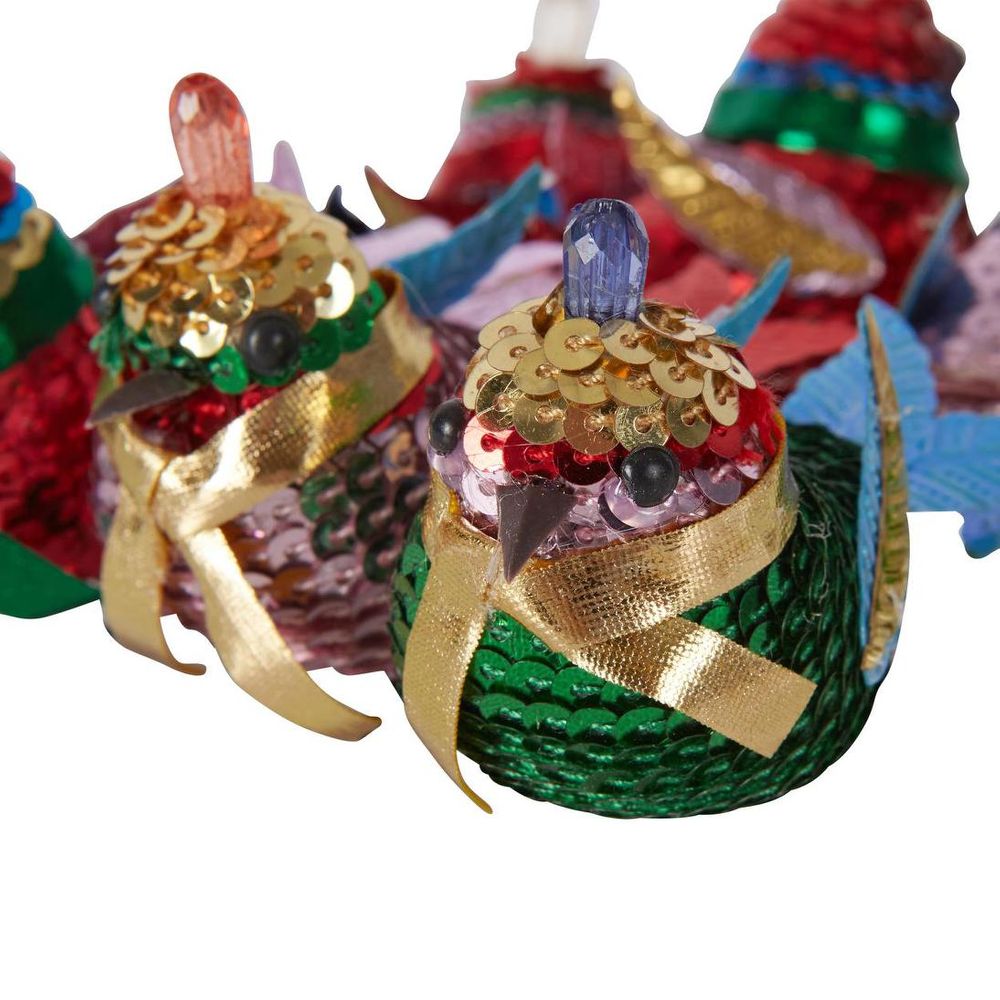 Bedazzled Sequin Birds Bright - Box Set Of 8 Assorted