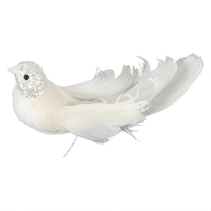 Sassy Clip On Bird White