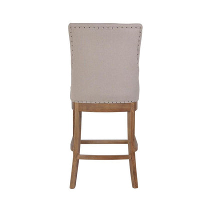 Oakwood Hamptons Counter Chair Natural W/ Studs
