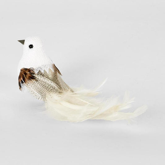 Burle Clip On Bird White (Set Of 6)