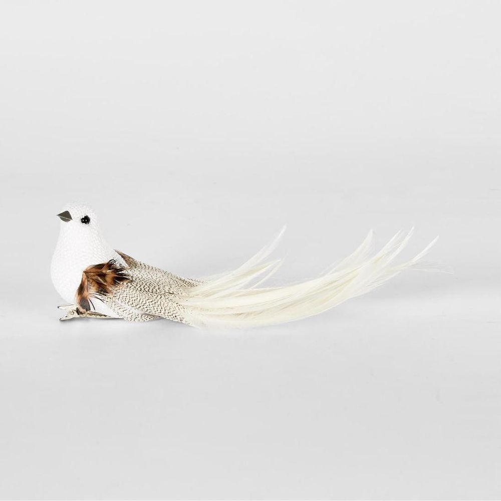 Burle Clip On Bird White (Set Of 6)