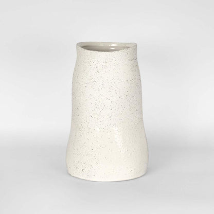 Tuba Ceramic Vase Medium White