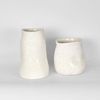 Tuba Ceramic Vase Medium White