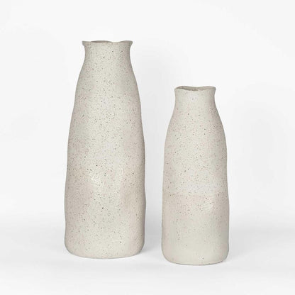 Tuba Ceramic Vase Tall White