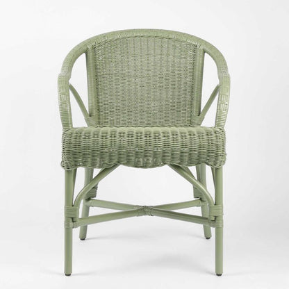 Belle Rattan Armchair Green