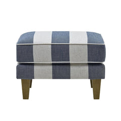 Bondi Hamptons Ottoman Denim/Cream Stripe