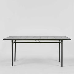 Sheffield Iron/Tiled Dining Table Black -Outdoor