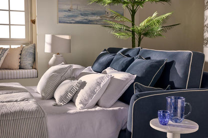 Ticking Cushion Grey 50X50