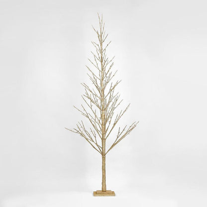 Champagne Glitter Tree 210Cm With 306Led - Faulty Do Not Turn On