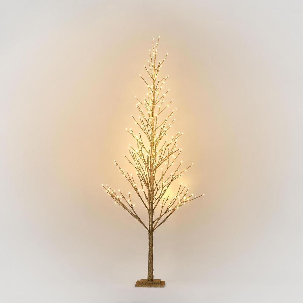 Champagne Glitter Tree 180Cm With 270Led - Faulty Do Not Turn On