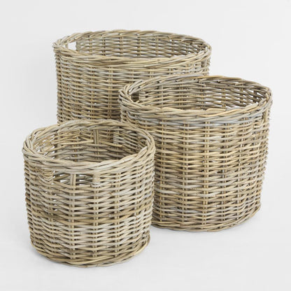 Luna Round Storage Basket Set 3
