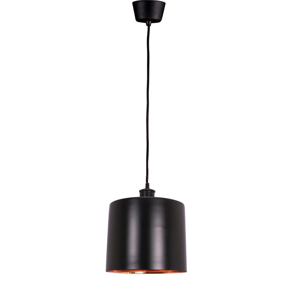Portofino Ceiling Pendant Medium Matte Black And Copper