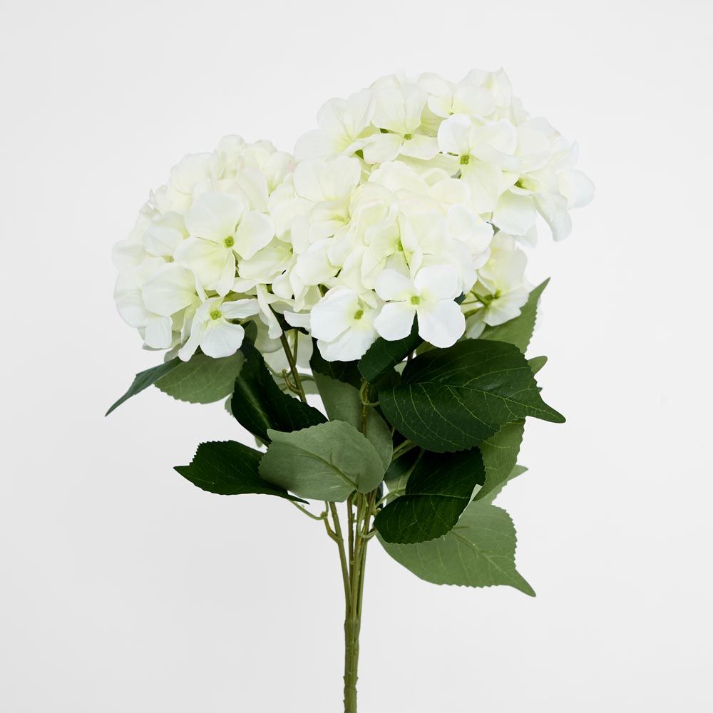 绣球花束带叶55Cm白色
