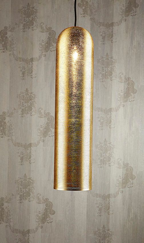 Moroccan Pipe Ceiling Pendant Brass