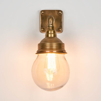 Dover Outdoor Wall Light Antique Brass