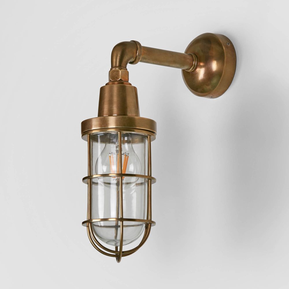 Starboard Outdoor Wall Light Antique Brass